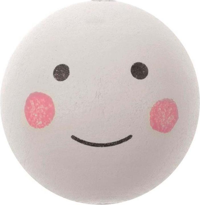 Glorex Holzkugeln mit Gesicht "Weiss", gebohrt, 8 Stk.