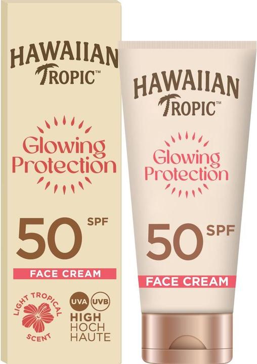 Actual product image Hawaiian Tropic Glowing Protection (Sun cream face, SPF 50, 50 ml)