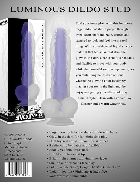 Actual product image Evolved Luminous Dildo - Stud