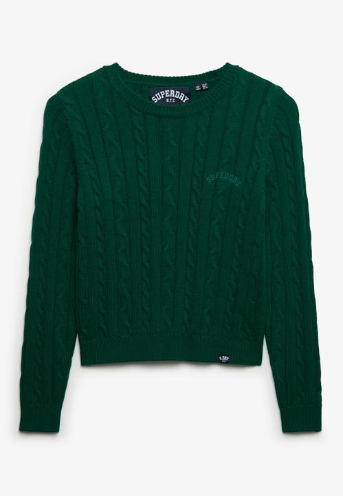 Produktbild Superdry Feinstrickpullover mit Zopfdesign, Rundhalsausschnitt, Damen (M)