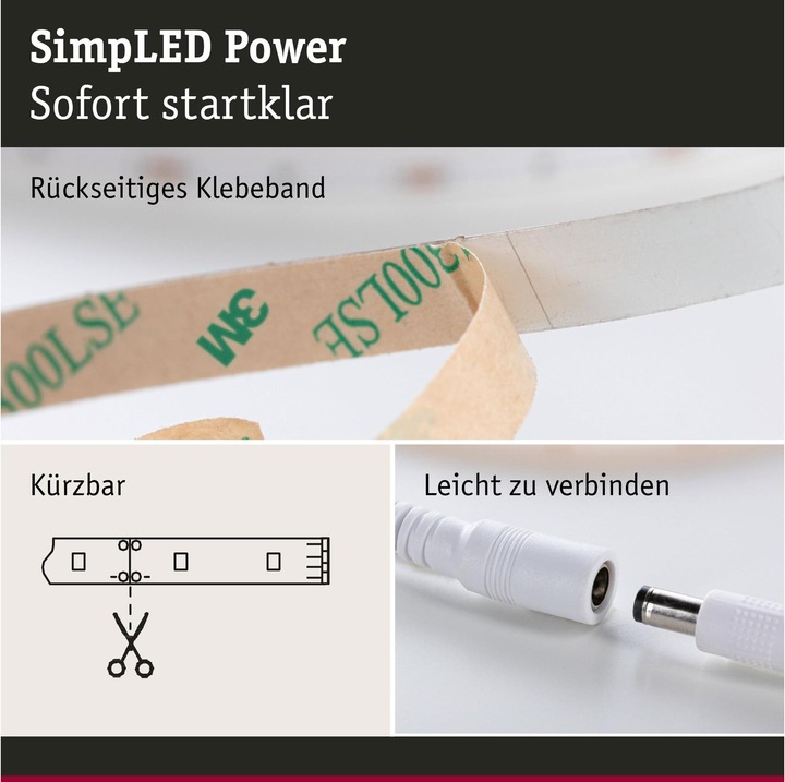 Produktbild Paulmann SimpLED Power Stripe Set (Warmweiss, 500 cm, Indoor)