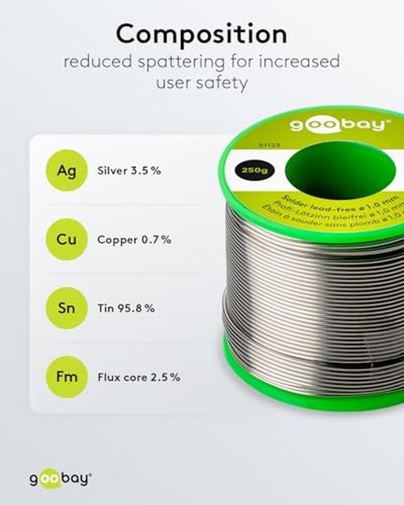 Produktbild Goobay Profi-Lötzinn bleifrei, ø 1,0 mm, 250 g (Lötzinn)