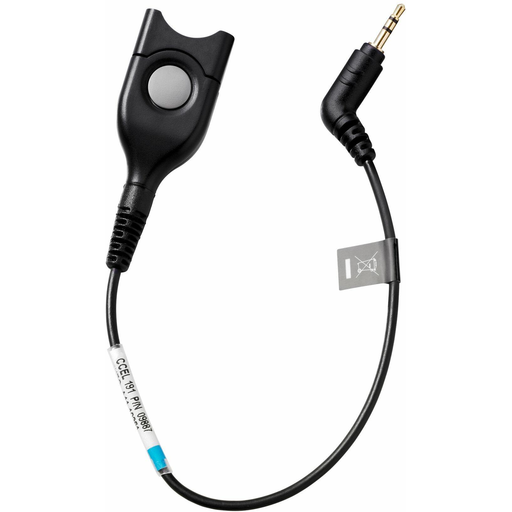 Thumbnail - EPOS SENNHEISER CCEL 191 DECT/GSM cable. EasyDisconnect with cable to 3-pole jack. For S, Headset Zubehör