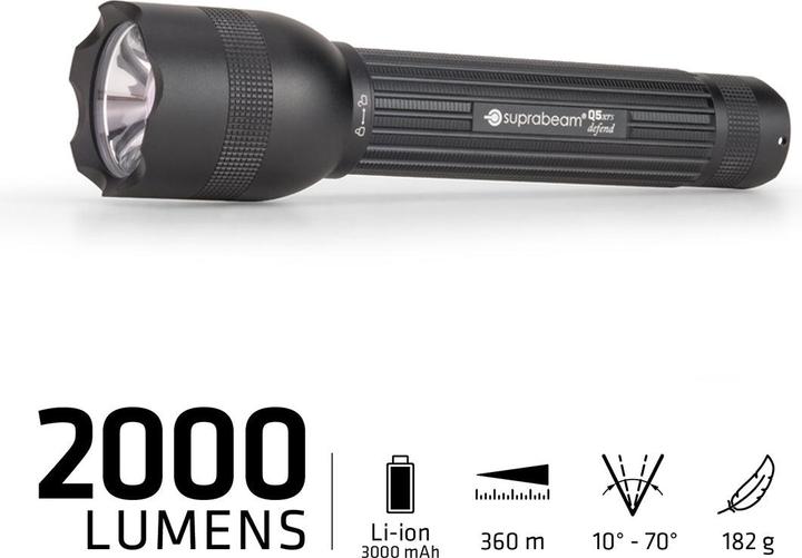 Immagine prodotto Suprabeam Latarka Q5xrs defend 2000lm Li-Ion (16.10 cm, 1000 lm)