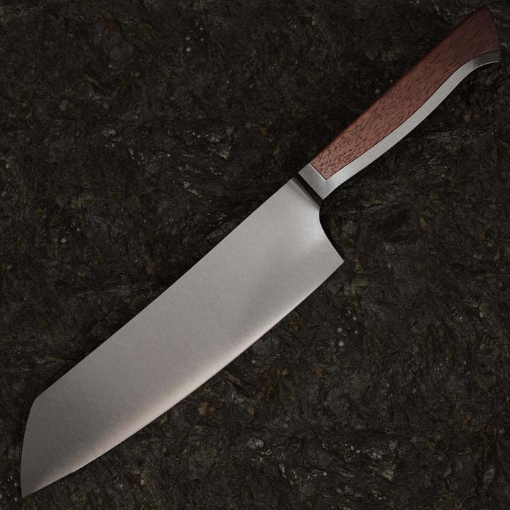 Actual product image Gude Solingen Santoku knife forged 18 cm walnut wood CAMINADA Handmade Germany (18 cm)