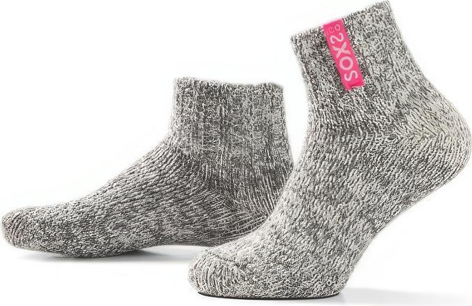 Image du produit Soxs Chaussettes grises en laine pour femmes Bubblegum, chaussettes courtes (Une unité par pack, 38 - 41)