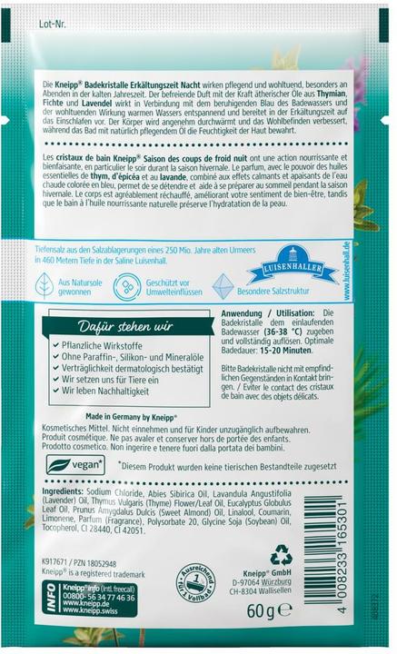 Kneipp Badekristalle Erkältungszeit Nacht (Bath salts, 60 g)