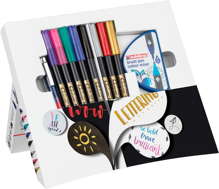 Image du produit Edding Happy Lettering Set 9 pièces assorties (Multi, 11 x)