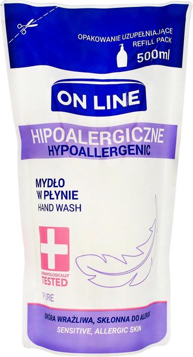Produktbild On Line Pure Hypoallergene Flüssigseife - Nachfüllpackung 500ml (Flüssigseife, 500 ml)