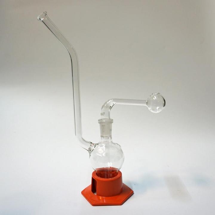 Produktbild Plaisir Glasbong Plastikfuss rot