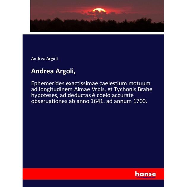 Andrea Argoli, Fachbücher von Andrea Argoli
