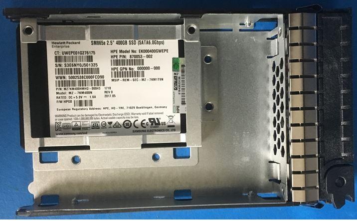 Image du produit HPE SSD 400GB 6G LFF SATA WI-3 (400 Go, 2.5")