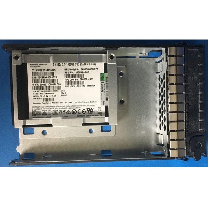 HPE SSD 400GB 6G LFF SATA WI-3 (400 GB, 2.5"), SSD