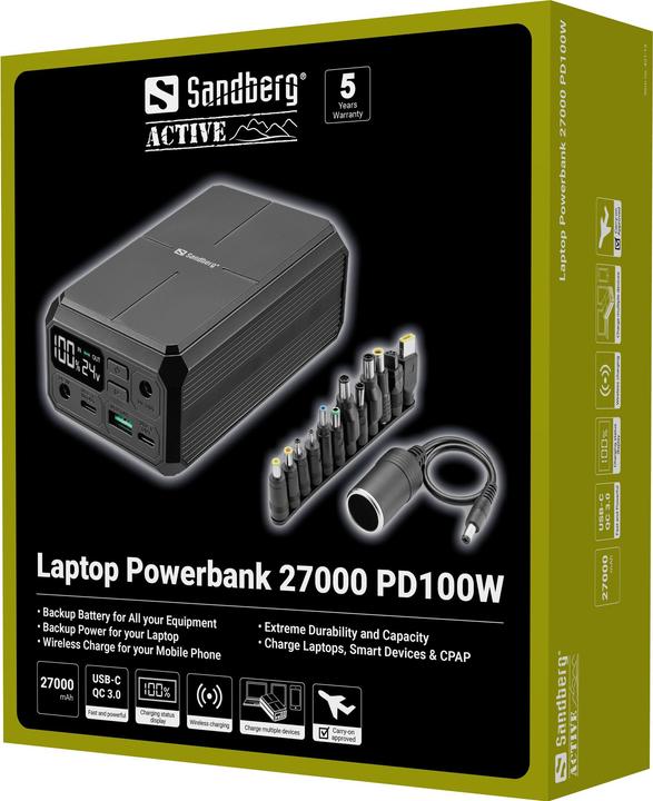 Produktbild Sandberg Laptop Powerbank (27000 mAh, 99.90 Wh)