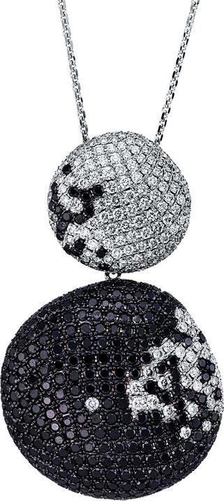 Actual product image Goldberg Diamant Necklace 18 ct WG, setting partly black rhodinie (White gold)