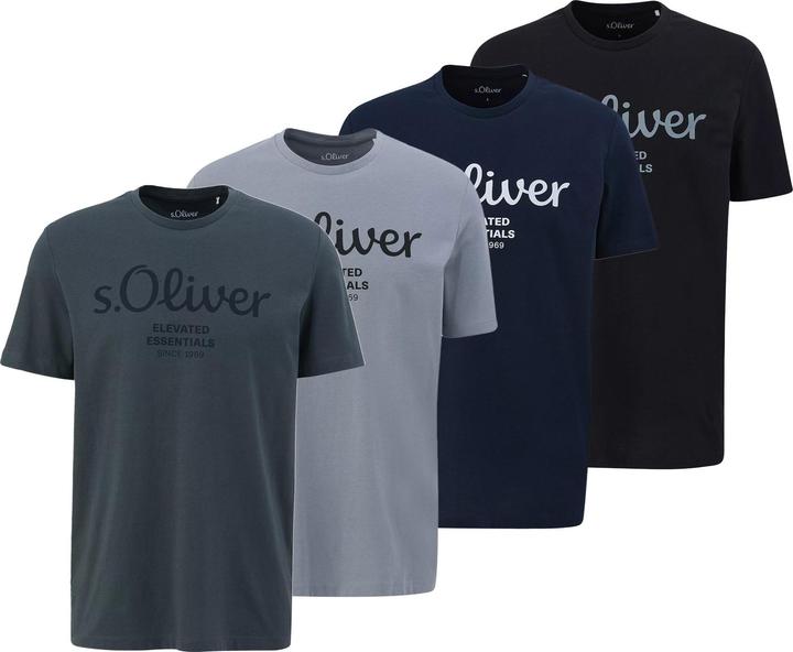 Produktbild S.Oliver T-Shirt Casual Bequem sitzend Logo T-Shirt (3XL)