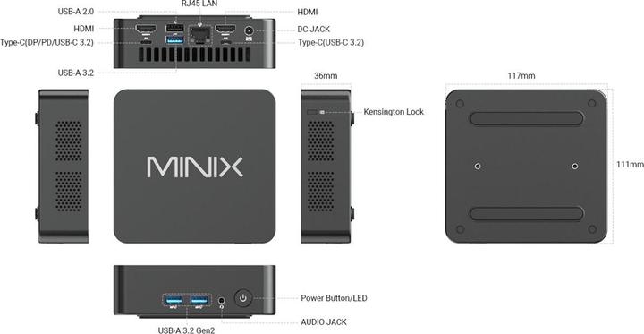 Produktbild Minix NUC 355 (512 GB, 16 GB, Intel N150)