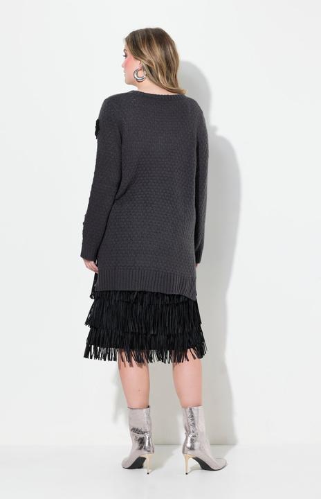 Produktbild Miamoda Pullover, Classic Fit, 3D Blüten, Seitenschlitze (46, 48)
