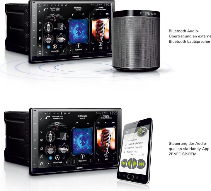 Produktbild Zenec Z-N976 - Autoradio - 2DIN autoradio - 9 inch touchscreen - Draadloos wireless Apple Carplay en Andro (Android Auto, Apple Carplay)