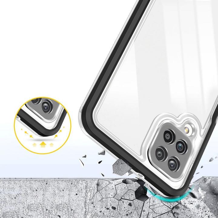 Produktbild Hurtel Clear 3in1 Case for Samsung Galaxy A22 4G Frame Gel Cover Black (Samsung Galaxy A22)