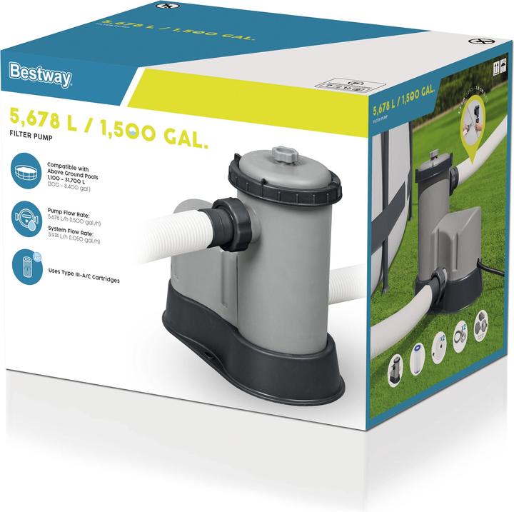 Produktbild Bestway Filterpumpe 5.678 l/h, 110 W