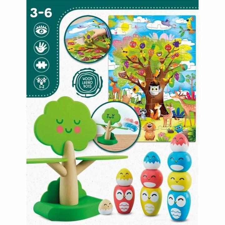 Actual product image Lisciani Montessori Baby Wood Tree Balancing (German)