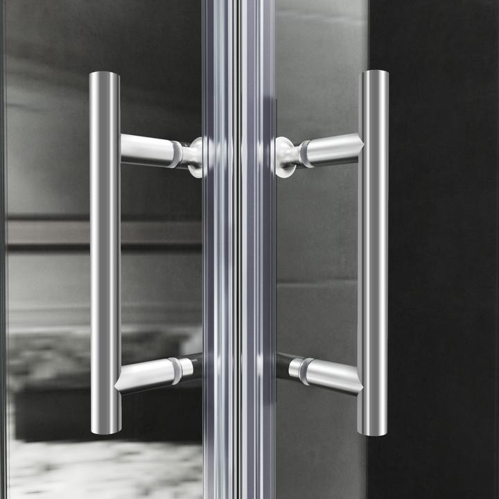 Actual product image SONNI Eck-Duschkabine 120*90*185 cm, ohne Duschwanne (120 cm, 90 cm, 185 cm)