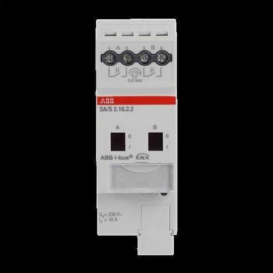 Actual product image ABB Switch actuator 2gang, 16A, REG SA/S2.16.2.2 (Switch actuator)