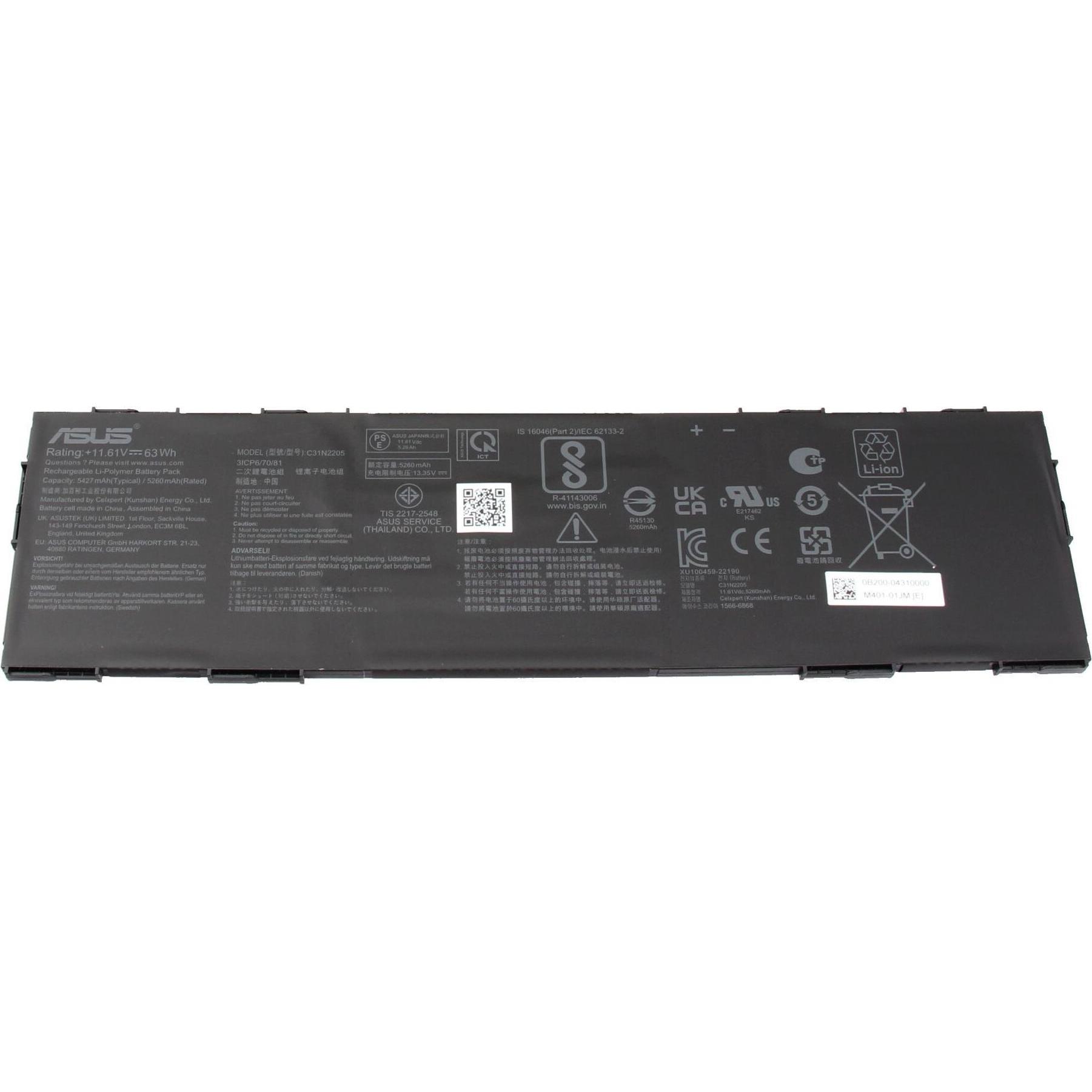 ASUS C31N2205 (3 Zellen, 5427 mAh), Notebook Akku