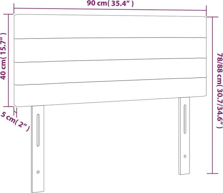 Produktbild vidaXL Kopfteil (200 x 5 x 128 cm)