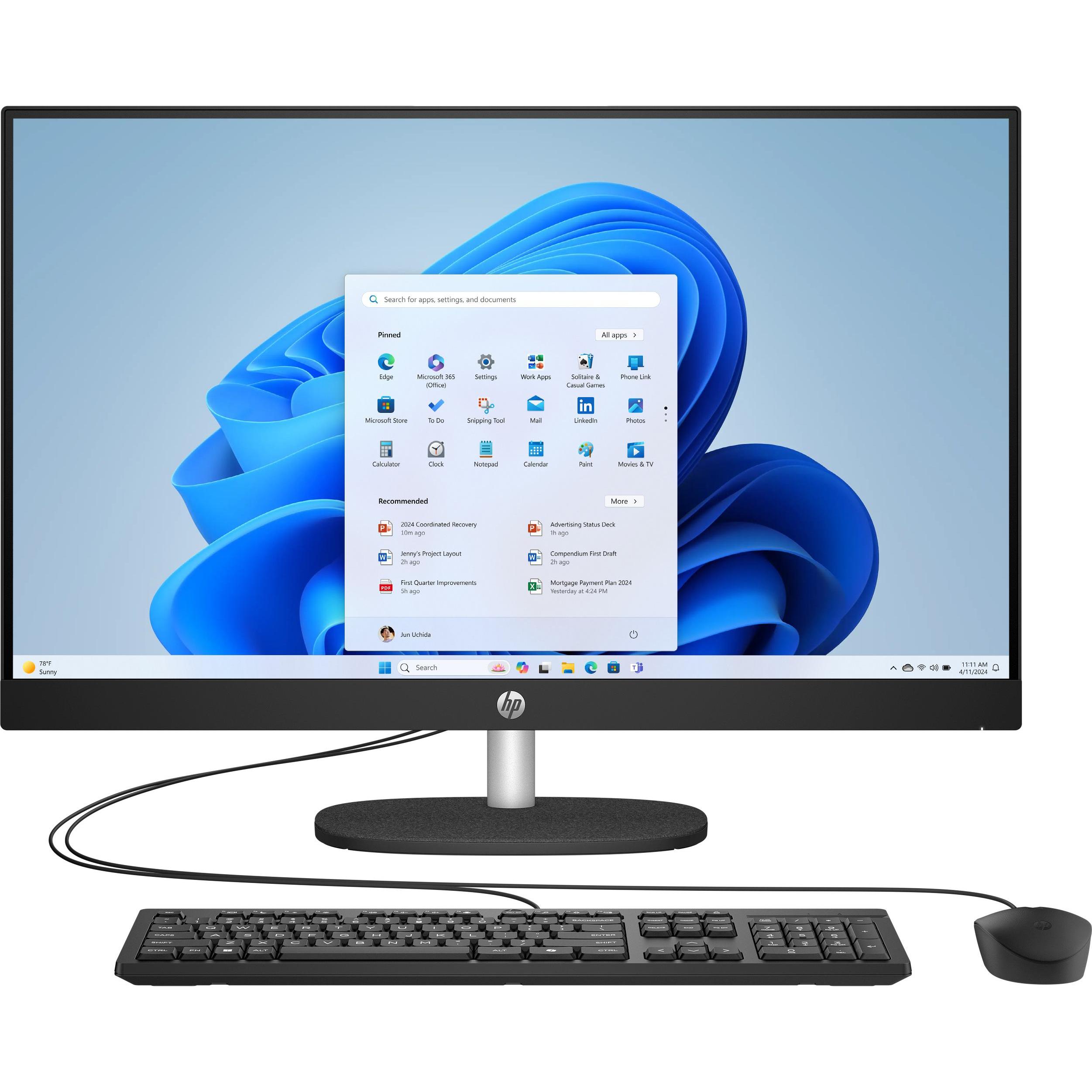 HP All-in-One Desktop AI 27-cr2150ng PC (512 GB, 16 GB, Intel Core Ultra 5 225), PC, Weiss