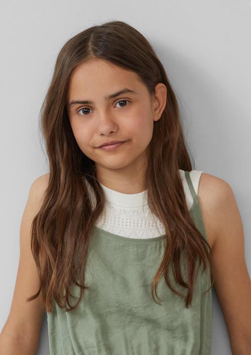 Image du produit S.Oliver Kleid Glänzendes Spaghettiträger-Kleid aus Viskosemix mit elastischer Taille (134)