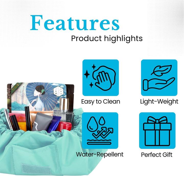 Produktbild Intirilife Kosmetiktasche in HIMMEL BLAU