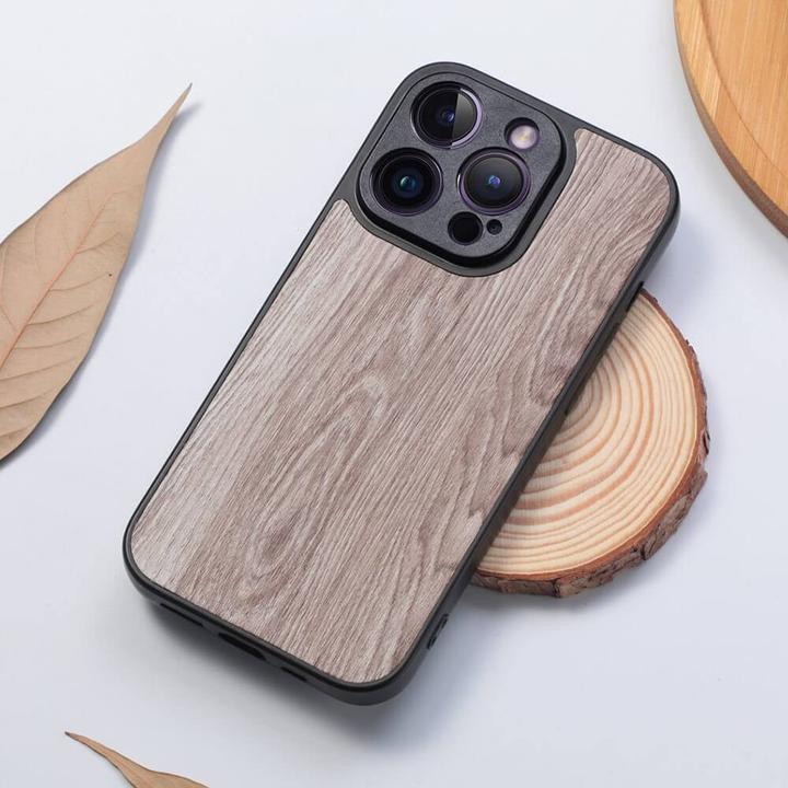 Actual product image Cover-Discount iPhone 15 Pro - back cover with wood structure nature (Apple iPhone 15 Pro)