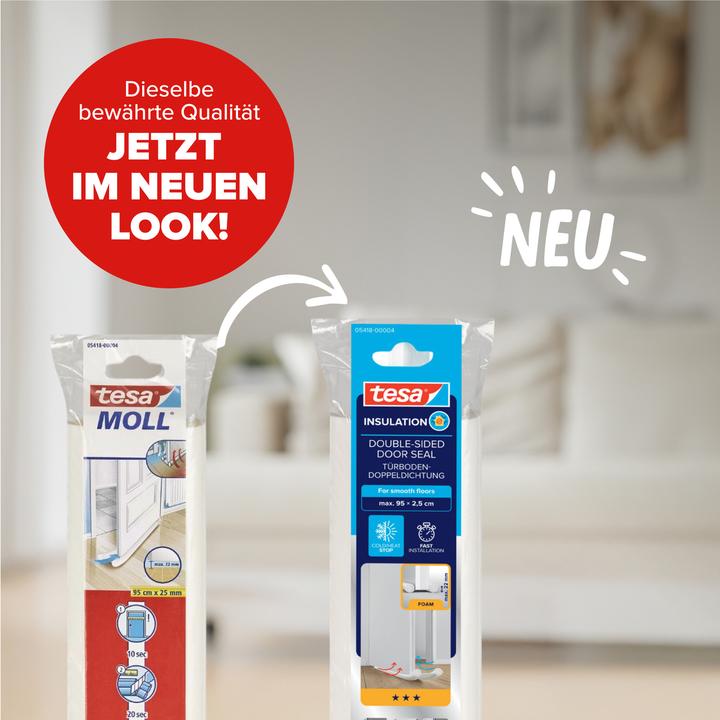 Produktbild tesa tesamoll Türbodendoppeldichtung, Türdichtung für glatte Böden