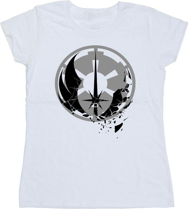 Actual product image Star Wars Womens/Ladies Obi-Wan Kenobi Fractured Logos Cotton T-Shirt (L)