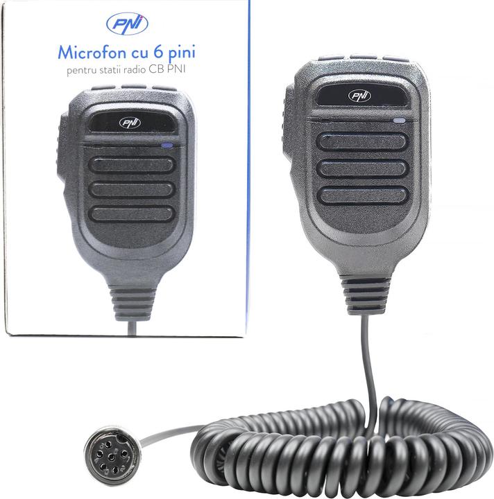 Actual product image PNI Replacement microphone for CB radio Escort HP 9500, HP 8900, HP 8000L with 6 pins