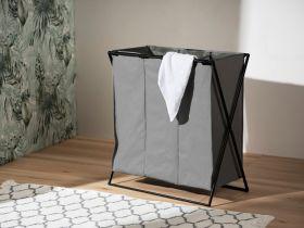 Produktbild Wenko Wäschesammler Mod. Trio XL Grau mit drei Fächern