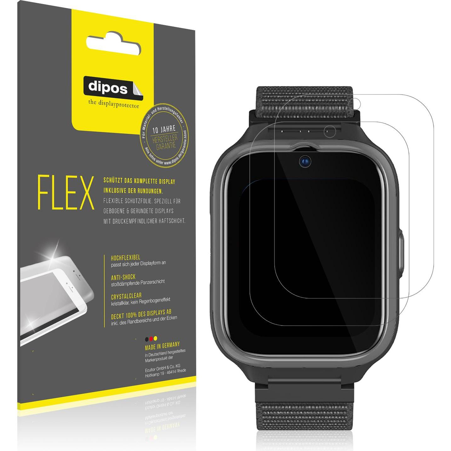 Dipos 3D Full Cover Schutzfolie, Smartwatch Schutzfolie, Transparent
