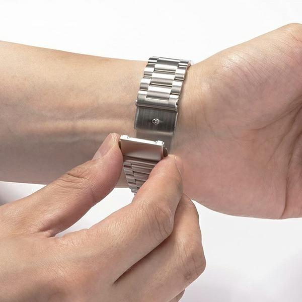 Actual product image pasek Metal Apple Watch 424445 mm srebrnysilver (42 mm, 44 mm, 45 mm, Stainless steel)