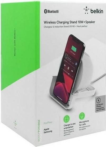 Produktbild Belkin BoostCharge 3-in-1 Wireless Charger + Ständer + Lautsprecher (10 W)