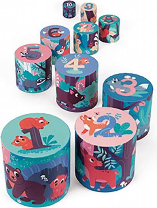 Actual product image Janod Stacking pyramid forest animals