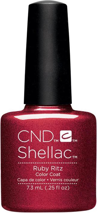 Produktbild CND Shellac UV Color Coat Books & Beaujolais (Ruby Ritz, UV-Gel Lack)
