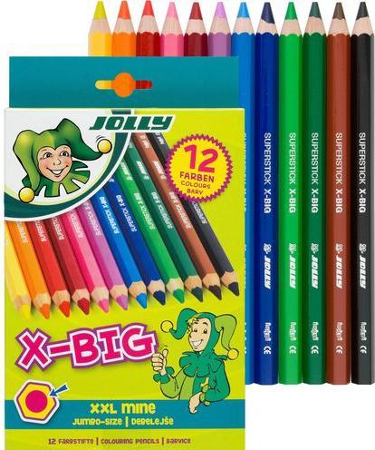 Jolly Buntstifte 3099-0001 Mehrfarbig 6,4 mm (Farbig sortiert, 12 x)
