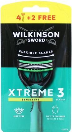 Actual product image Wilkinson Xtreme3 Sensitive Disposable Razors 6Pcs