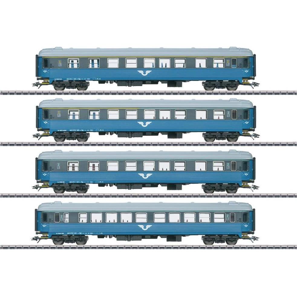Märklin 43787 H0 4er-Set Personenwagen B1 der SJ (Spur H0)