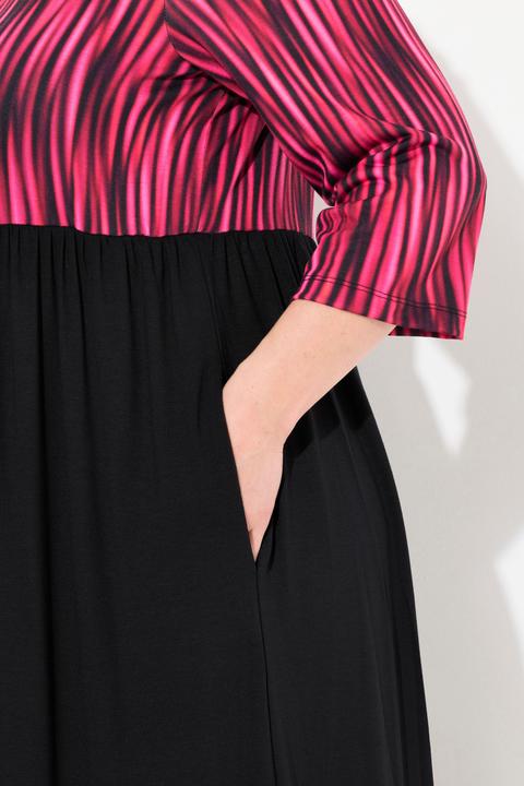 Produktbild Ulla Popken Jerseykleid, A-Linie, Alloverprint (54)