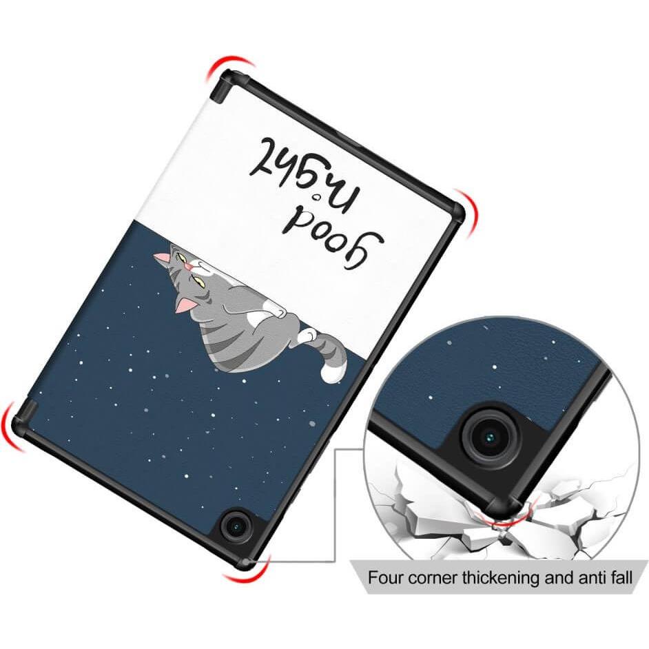 Thumbnail - Cover-Discount Galaxy Tab A7 Lite - Tri-fold Smart Case Good Night (Galaxy Tab A7 Lite), Tablet Hülle, Grau