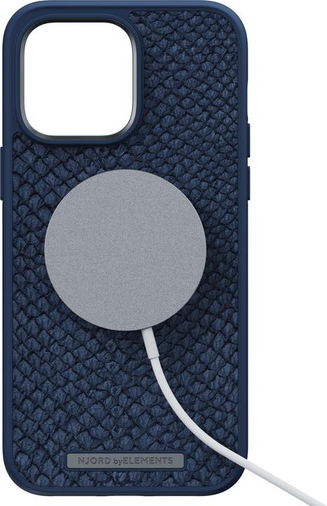 Immagine prodotto Njord Custodia rigida Salm.Leather Magsafe blu (Apple iPhone 14 Pro Max)