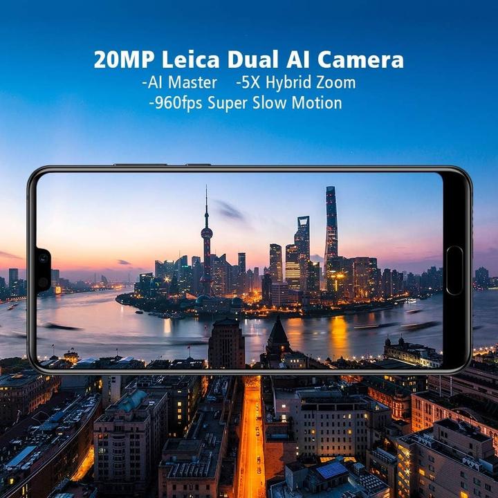 Actual product image Huawei P20 Single SIM Smartphone (128 GB, Black, 5.80", Single SIM)